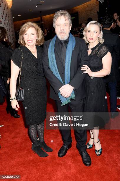 Marilou York, Mark Hamill and Chelsea Hamill attend the Rakuten TV EMPIRE Awards 2018 at The Roundhouse on March 18, 2018 in London, England.