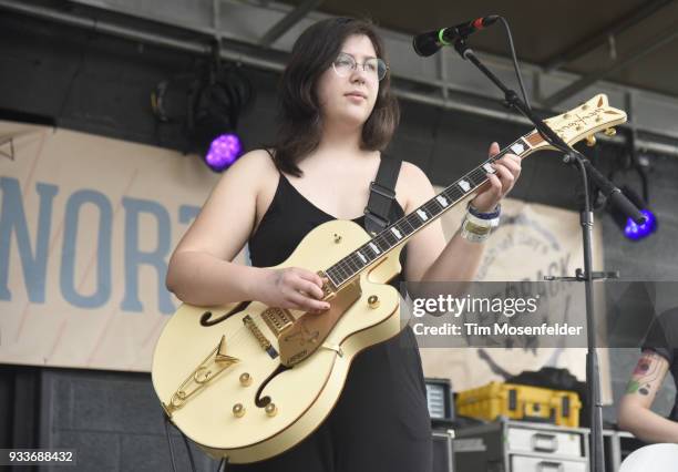 Lucy Dacus performs during Rachael Ray's Feedback party at Stubb's Bar B Que during the South By Southwest conference and festivals on March 17, 2018...