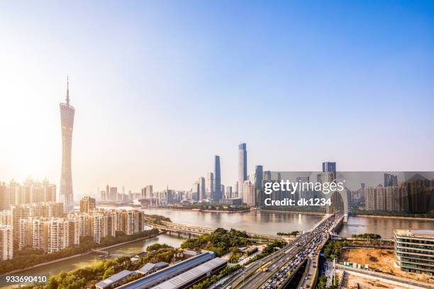 guangzhou tower - guandong stock pictures, royalty-free photos & images