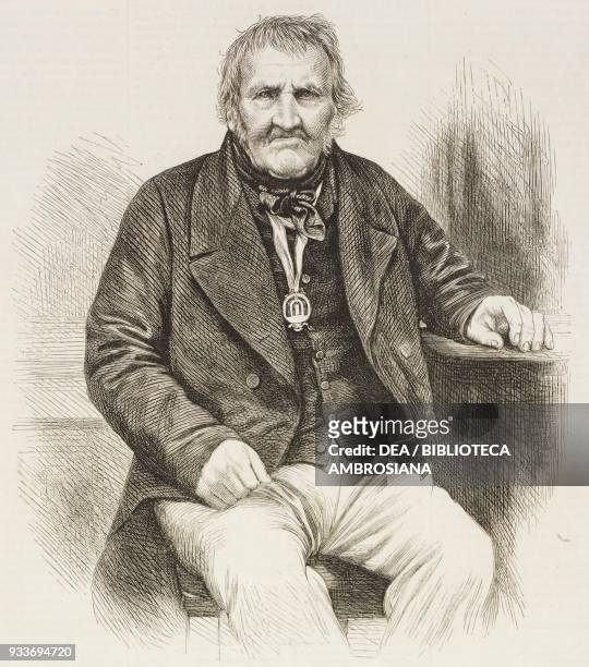 Portrait of Matthew Greathead , of Richmond, Yorkshire, a hundred years old, illustration from the magazine The Illustrated London News, volume LVI,...