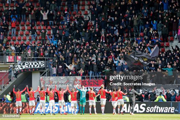 Ricardo van Rhijn of AZ Alkmaar, Pantelis Hatzidiakos of AZ Alkmaar, Rens van Eijden of AZ Alkmaar-, Oussama Idrissi of AZ Alkmaar, Alireza...