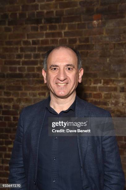 Armando Iannucci attends the Rakuten TV EMPIRE Awards 2018 cocktail reception at The Roundhouse on March 18, 2018 in London, England.