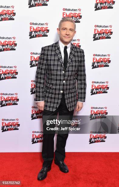 Actor Martin Freeman attends the Rakuten TV EMPIRE Awards 2018 at The Roundhouse on March 18, 2018 in London, England.