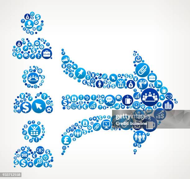 networking business and finance blue icon pattern - ceo working on computer stock illustrations