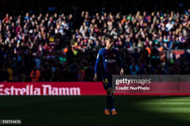 Phillip Couthino from Brasil of FC Barcelona during La Liga match between FC Barcelona v Atletic de Bilbao at Camp Nou Stadium in Barcelona on 18 of...