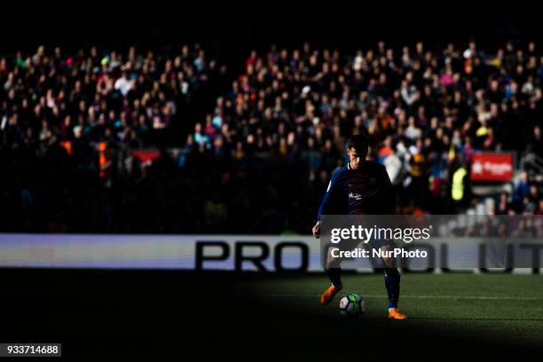 Phillip Couthino from Brasil of FC Barcelona during La Liga match between FC Barcelona v Atletic de Bilbao at Camp Nou Stadium in Barcelona on 18 of...