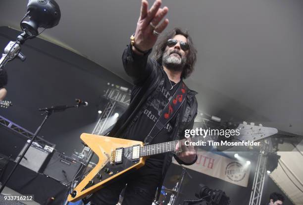 John Cusimano of The Cringe performs during Rachael Ray's Feedback party at Stubb's Bar B Que during the South By Southwest conference and festivals...