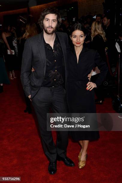 Jim Sturgess and Dina Mousawi attend the Rakuten TV EMPIRE Awards 2018 at The Roundhouse on March 18, 2018 in London, England.
