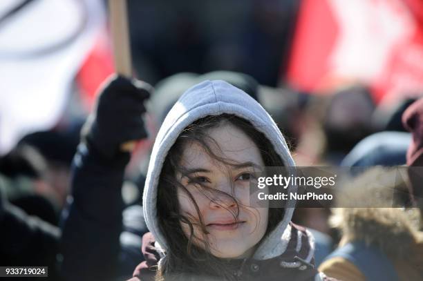 Over a thousand people took part in a anti-fascism demonstration in Warsaw, Poland on March 17, 2018 amidst fears the country is increasingly moving...