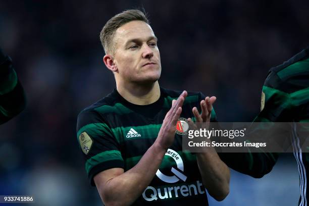 Jens Toornstra of Feyenoord during the Dutch Eredivisie match between PEC Zwolle v Feyenoord at the MAC3PARK Stadium on March 18, 2018 in Zwolle...