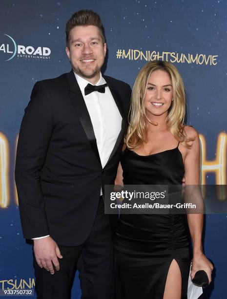 Director Scott Speer and wife Michelle McLaughlin attend Global Road Entertainment's world premiere of 'Midnight Sun' at ArcLight Hollywood on March...