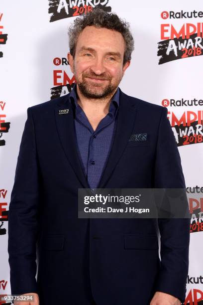 Eddie Marsan poses in the winners room at the Rakuten TV EMPIRE Awards 2018 at The Roundhouse on March 18, 2018 in London, England.