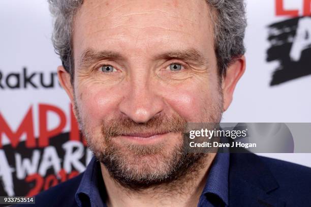 Eddie Marsan poses in the winners room at the Rakuten TV EMPIRE Awards 2018 at The Roundhouse on March 18, 2018 in London, England.