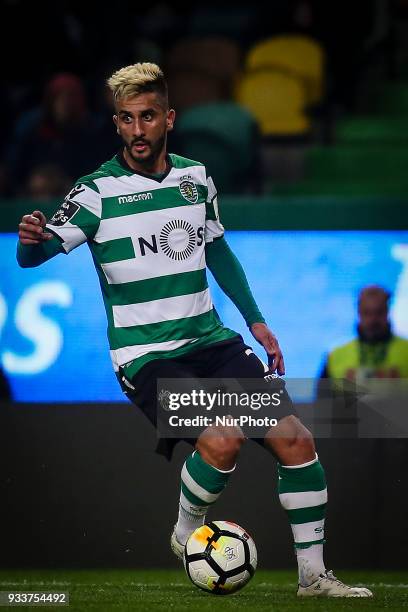 Sporting's midfielder Ruben Ribeiro in action during the Portuguese League football match between Sporting CP and Rio Ave FC at Jose Alvalade Stadium...