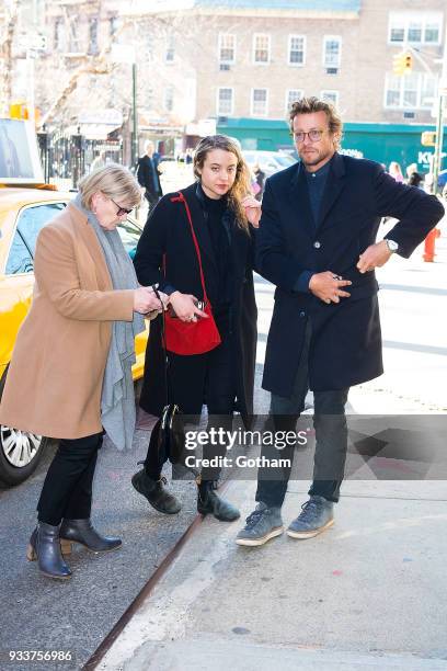 Simon Baker is seen in the West Village on March 18, 2018 in New York City.