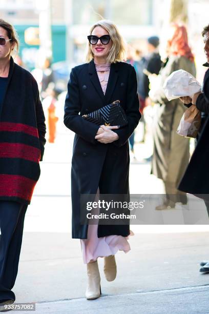 Naomi Watts is seen in the West Village on March 18, 2018 in New York City.