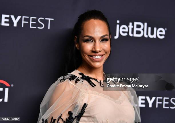 Amanda Brugel attends The Paley Center For Media's 35th Annual PaleyFest Los Angeles with "The Handmaid's Tale" at Dolby Theatre on March 18, 2018 in...