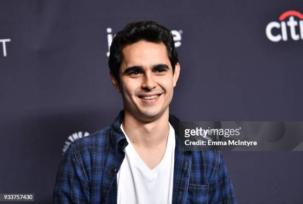 Max Minghella attends The Paley Center For Media's 35th Annual PaleyFest Los Angeles with "The Handmaid's Tale" at Dolby Theatre on March 18, 2018 in...