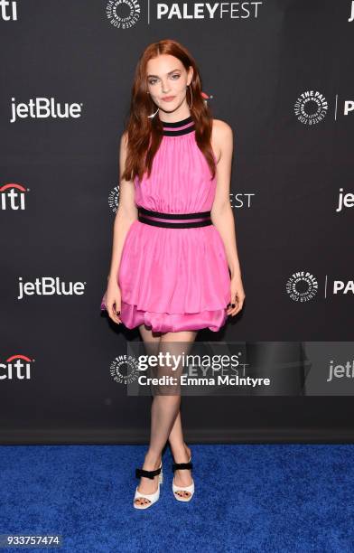 Madeline Brewer attends The Paley Center For Media's 35th Annual PaleyFest Los Angeles with "The Handmaid's Tale" at Dolby Theatre on March 18, 2018...