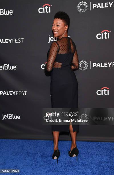 Samira Wiley attends The Paley Center For Media's 35th Annual PaleyFest Los Angeles with "The Handmaid's Tale" at Dolby Theatre on March 18, 2018 in...