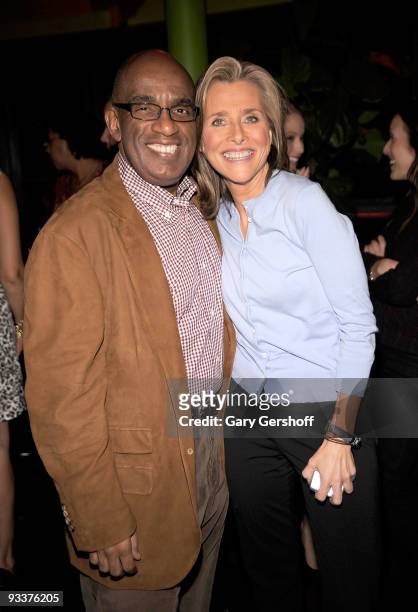 Today Show' anchorsr Al Roker and Meredith Vieira attend Al Roker's "The Morning Show Murders" book launch celebration at SushiSamba 7 on November...