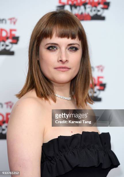 Hannah Britland attends the Rakuten TV EMPIRE Awards 2018 at The Roundhouse on March 18, 2018 in London, England.