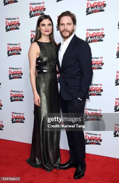 Felicitas Rombold and Daniel Bruhl attend the Rakuten TV EMPIRE Awards 2018 at The Roundhouse on March 18, 2018 in London, England.