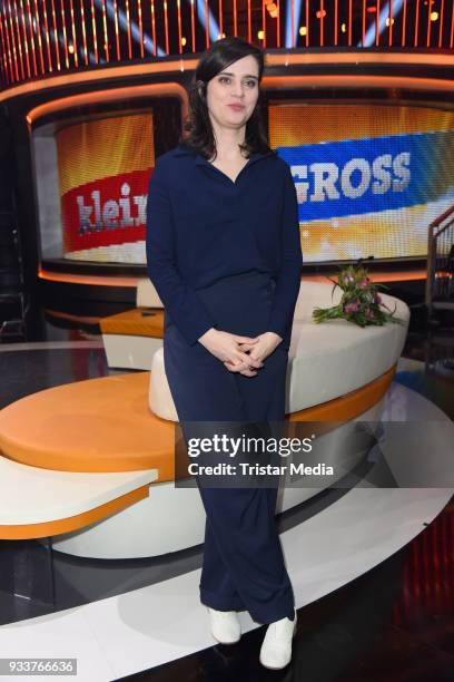 Nora Tschirner during the TV show 'Klein gegen Gross' on March 18, 2018 in Berlin, Germany.