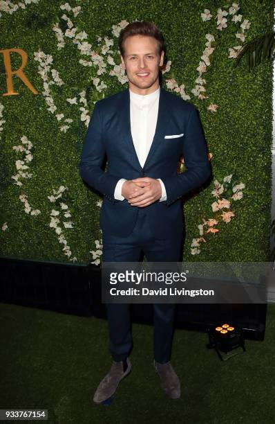 Actor Sam Heughan attends the For Your Consideration event for STARZ's "Outlander" at the Linwood Dunn Theater on March 18, 2018 in Los Angeles,...
