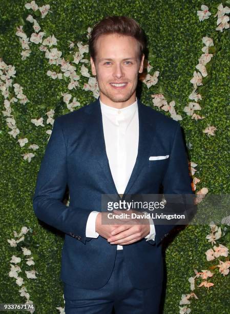 Actor Sam Heughan attends the For Your Consideration event for STARZ's "Outlander" at the Linwood Dunn Theater on March 18, 2018 in Los Angeles,...
