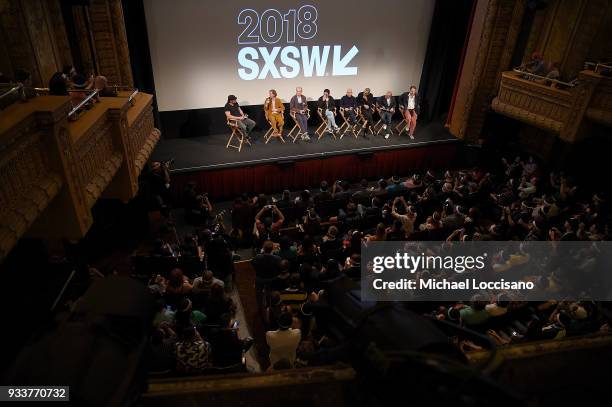 Writer and director Wes Anderson, actors Bill Murray, Kunichi Nomura, Bob Balaban and Jeff Goldblum, and producer Jeremy Dawson take part in a Q&A...