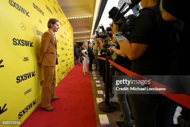 Writer and director Wes Anderson attends the "Isle of Dogs" premiere during the 2018 SXSW Conference and Festivals at Paramount Theatre on March 17,...