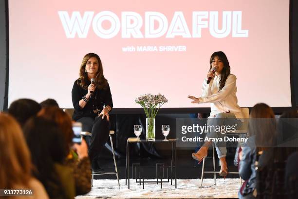 Maria Shriver and Liz Hernandez attend the Liz Hernandez: Wordaful Live X Maria Shriver event on March 18, 2018 in Glendale, California.
