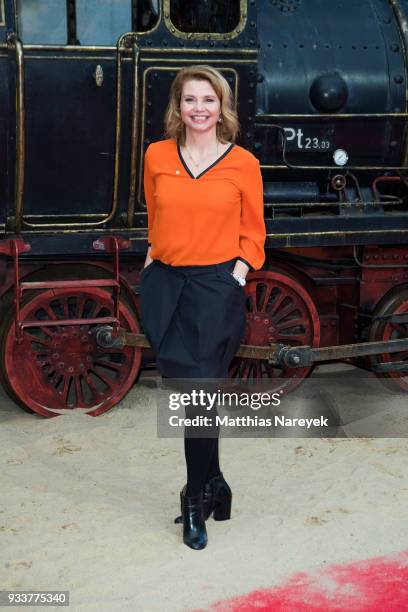 Annette Frier attends the world premiere of 'Jim Knopf und Lukas der Lokomotivfuehrer' at CineStar on March 18, 2018 in Berlin, Germany.