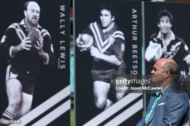 Wally Lewis looks on during the Rugby League Hall of Fame and Immortals Announcement at Sydney Cricket Ground on March 19, 2018 in Sydney, Australia.