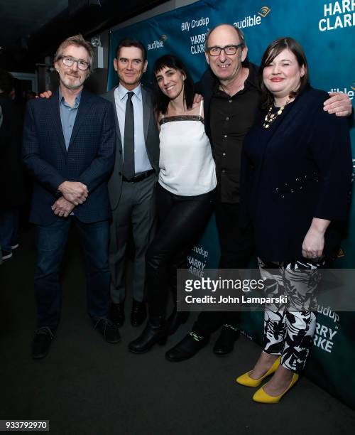 Donald Katz, Billy Crudup, Leigh Silverman, David Cale and kate Navin attend "Harry Clarke" opening night at the Minetta Lane Theatre on March 18,...