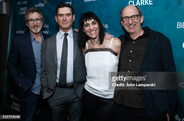 Donald Katz, Billy Crudup, Leigh Silverman and David Cale attend "Harry Clarke" opening night at the Minetta Lane Theatre on March 18, 2018 in New...