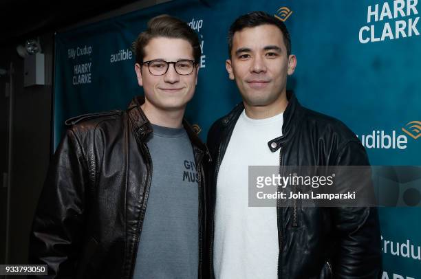 Joshua Cockream and Conrad Ricamora attend "Harry Clarke" opening night at the Minetta Lane Theatre on March 18, 2018 in New York City.
