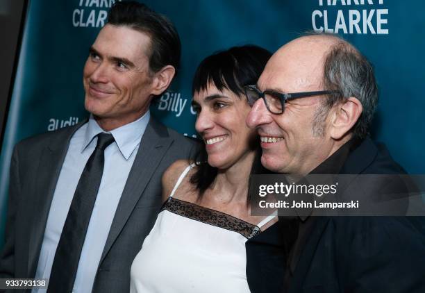 Billy Crudup, Leigh Silverman and David Cale attend "Harry Clarke" opening night at the Minetta Lane Theatre on March 18, 2018 in New York City.