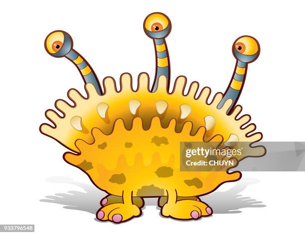 yellow martian - alien hand stock illustrations