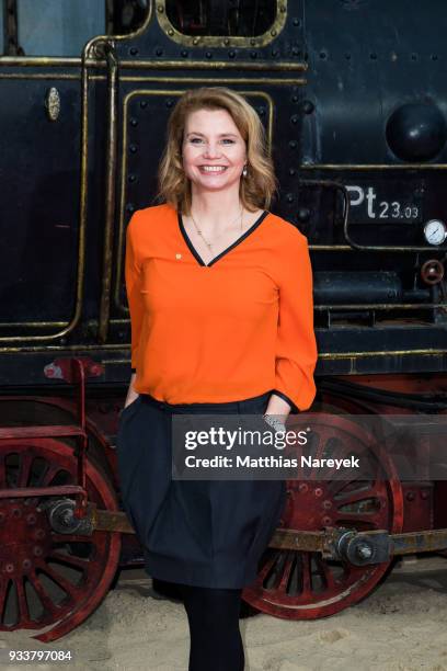 Annette Frier attends the world premiere of 'Jim Knopf und Lukas der Lokomotivfuehrer' at CineStar on March 18, 2018 in Berlin, Germany.