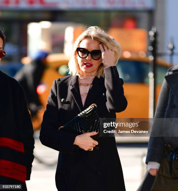 Naomi Watts arrives to the opening night of Harry Clarke at Minetta Lane Theatre on March 18, 2018 in New York City.