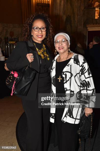 Tamara Tunie and G.G. Tunie attend Love Rocks NYC VIP Rehearsal Cocktail at Beacon Theatre on March 14, 2018 in New York City. Tamara Tunie;G.G. Tunie