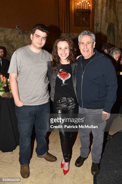 Brett Yulman, Katy Williamson and Richard Yulman attend Love Rocks NYC VIP Rehearsal Cocktail at Beacon Theatre on March 14, 2018 in New York City....