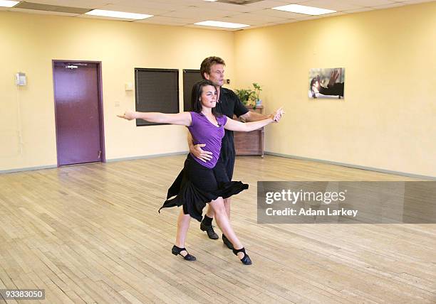 Harry Hamlin, film and TV star of the hit, award-winning drama series "L.A. Law" and husband of "Dancing with the Stars" alumna Lisa Rinna, rehearses...