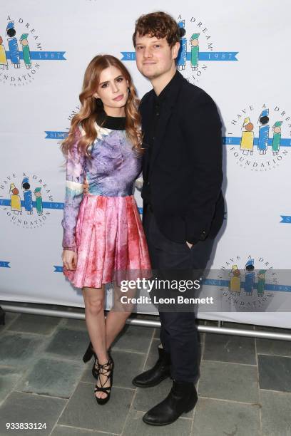 Actress Carlson Young and Isom Innis attends the "I Have A Dream" Foundation's 5th Annual Los Angeles' Dreamer Dinner at Skirball Cultural Center on...