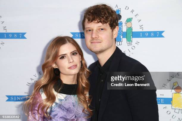 Actress Carlson Young and Isom Innis attends the "I Have A Dream" Foundation's 5th Annual Los Angeles' Dreamer Dinner at Skirball Cultural Center on...