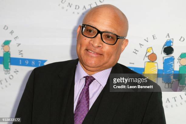 Actor Larry Wilmore attends the "I Have A Dream" Foundation's 5th Annual Los Angeles' Dreamer Dinner at Skirball Cultural Center on March 18, 2018 in...