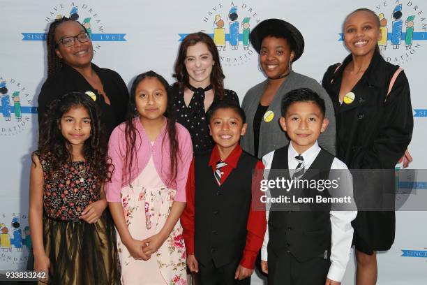 Actress Rachel Bloom and The Dreamers attend the "I Have A Dream" Foundation's 5th Annual Los Angeles' Dreamer Dinner at Skirball Cultural Center on...