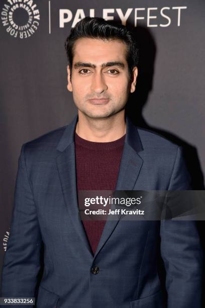 Kumail Nanjiani attends HBO's Silicon Valley Panel at PaleyFest 2018 at The Kodak Theatre on March 18, 2018 in Hollywood, California.